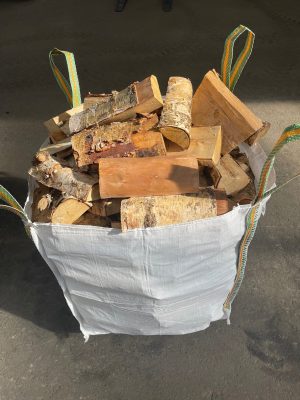 Half ton bag of kiln dried hardwood birch logs